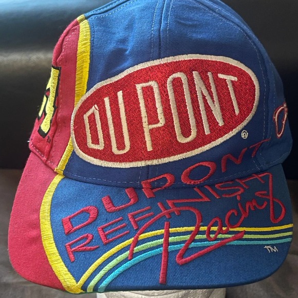 Vintage Nascar Dupont #24 Jeff Gordon Snapback Hat Chase Authentics Rainbow Cap - Picture 1 of 8
